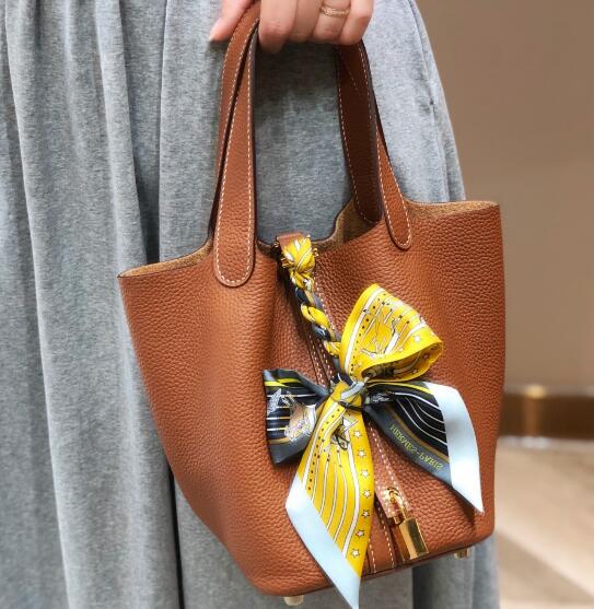 【エルメス HERMES】ピコタンロック18  ブラウン ゴールド金具(100%手縫い)